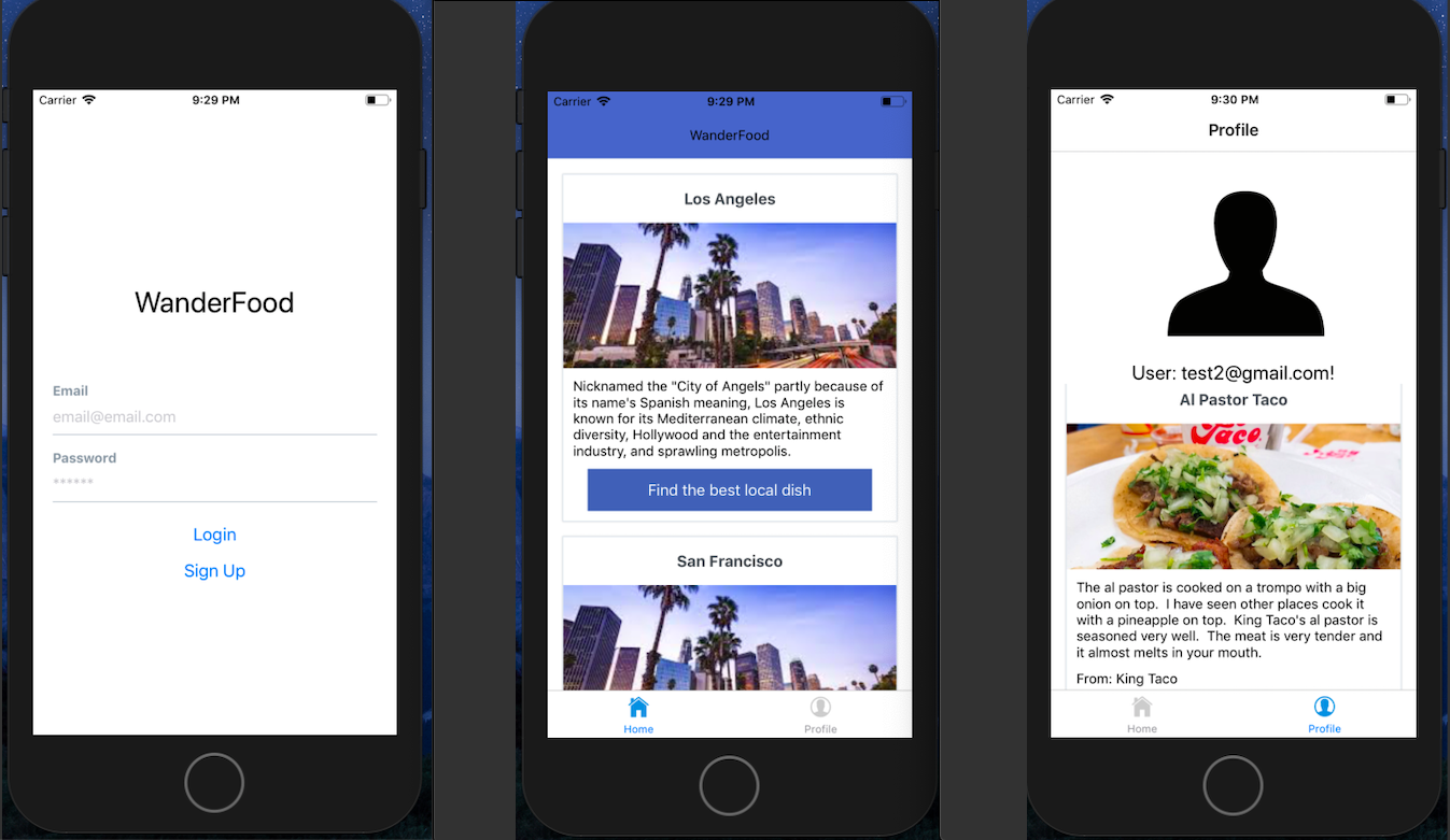 WanderFood App